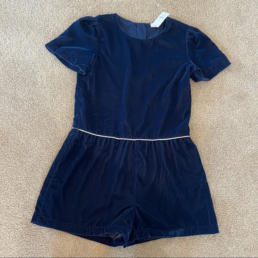 NWT Gap Kids Navy Velvet Romper size 10 $54